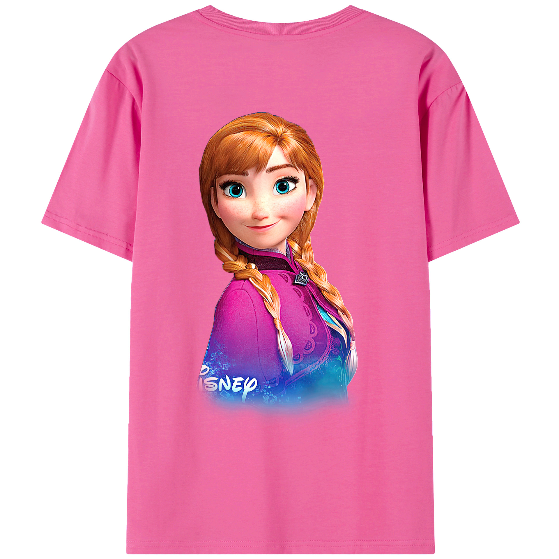 （画像用） アナと雪の女王 アンナ エルサ Frozen Anna Elsa レディース半袖Tシャツ(バックプリント)